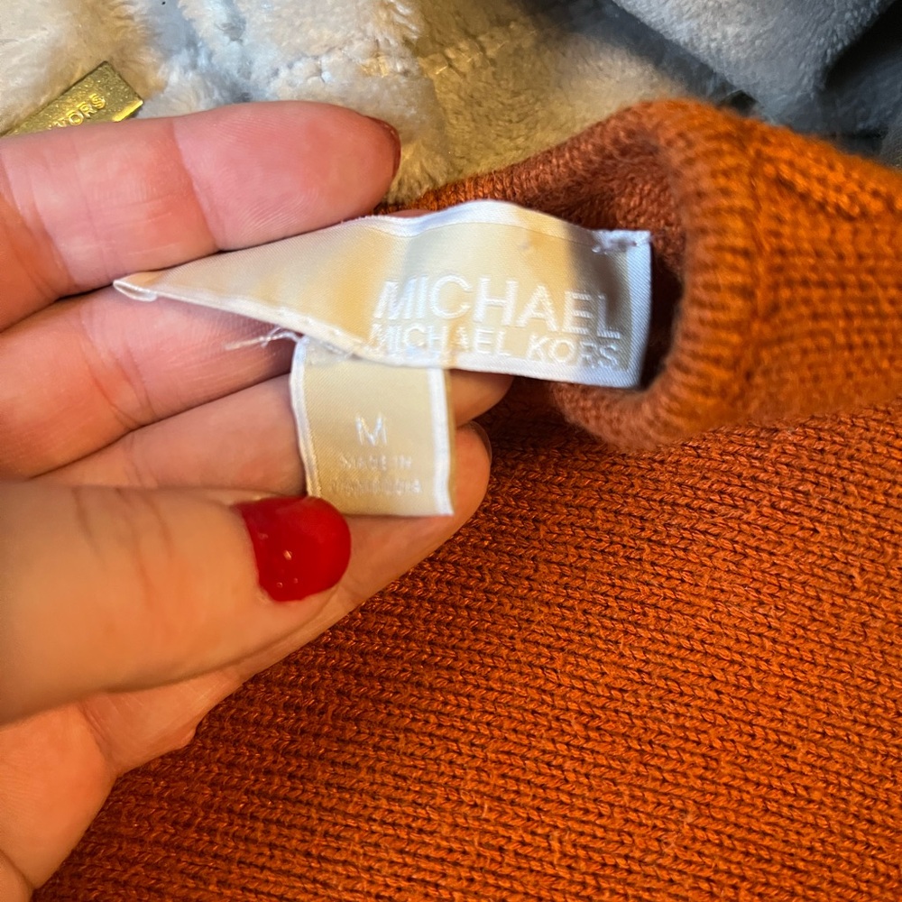 Michael Kors Vibrant Orange Knit Top
